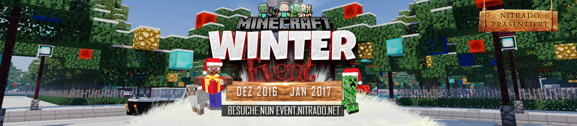 Nitrado Minecraft Winter Event 2016 Banner